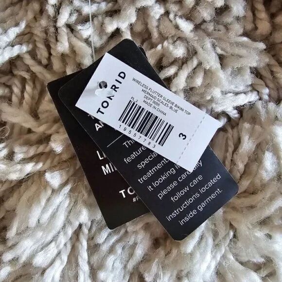 Torrid sz 3 Blue Mermaid Bathing Swim Suit Top 3X - Picture 5 of 5